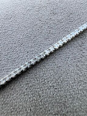 Sterling Silver Lab Grown Diamond Tennis Bracelet